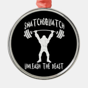 Snatchsquatch、漫画の大きな足、獣、ジおもしろいム メタルオーナメント