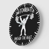 Snatchsquatch、漫画の大きな足、獣、ジおもしろいム ラージ壁時計 (傾斜)