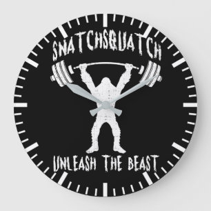 Snatchsquatch、漫画の大きな足、獣、ジおもしろいム ラージ壁時計