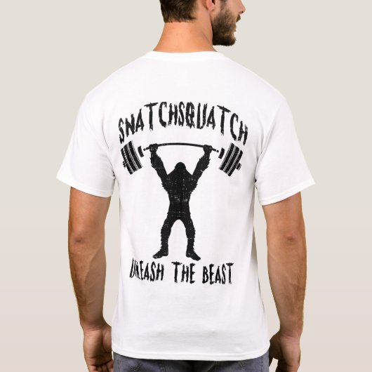 Snatchsquatch、漫画の大きな足、獣、ジおもしろいム Tシャツ (裏面)