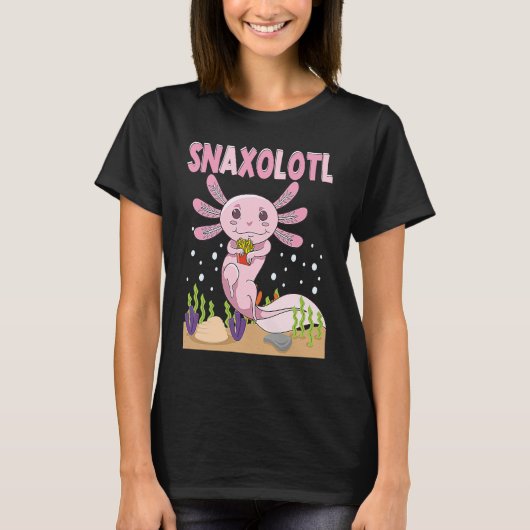 Snaxolotl Cute Axolotl French Fries Food  Animal   Tシャツ (正面)