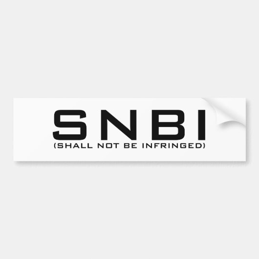 SNBIのバンパーステッカー バンパーステッカー (正面)