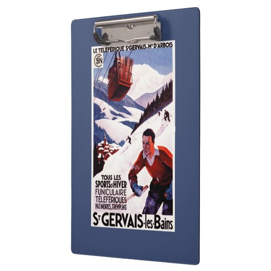 SNCFの鉄道のケーブル・カーの広告宣伝ポスター クリップボード (左)