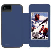 SNCFの鉄道のケーブル・カーの広告宣伝ポスター INCIPIO iPhoneウォレットケース (フォリオオープン)