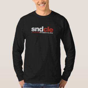 SNDCle長袖、デザイナー黒 Tシャツ