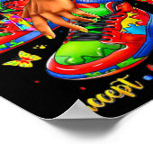 Sneaker Autism Accept Love Understand Autism Aware ポスター (角)