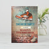 Sneaker birthday party invitation 招待状 (スタンド正面)