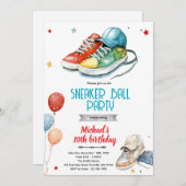 Sneaker Birthday Party invite 招待状 (正面/裏面)