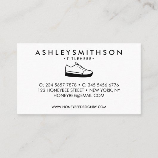 Sneaker Sport Shoes hand drawn 名刺 (裏面)