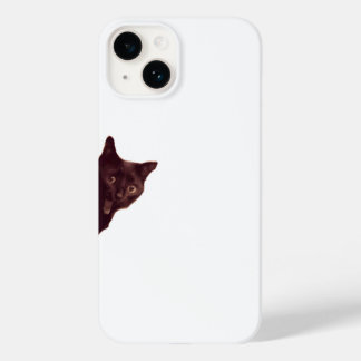 “Sneaky Black Cat Peeking Phone Case” Case-Mate iPhone 14ケース