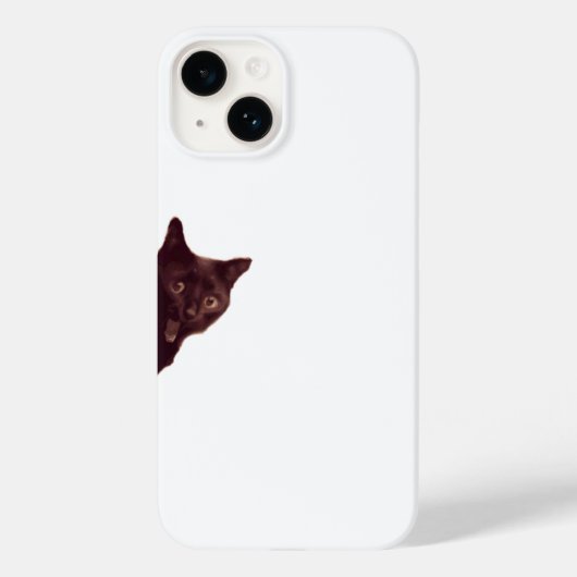“Sneaky Black Cat Peeking Phone Case” Case-Mate iPhoneケース (裏面)