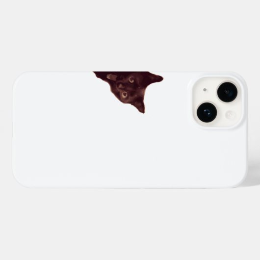 “Sneaky Black Cat Peeking Phone Case” Case-Mate iPhoneケース (裏面 (横))