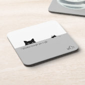 Sneaky Cat Brought you a Gift コースター (左側)