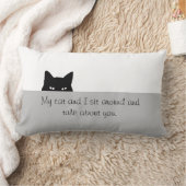Sneaky Cat Talk About You装飾用クッション ランバークッション (ブランケット)
