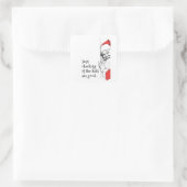 Sneaky Santa Just Checking Kids スクエアシール (バッグ)