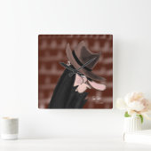 Sneaky villain cartoon character スクエア壁時計 (ホーム)