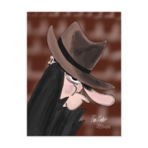 Sneaky villain cartoon character