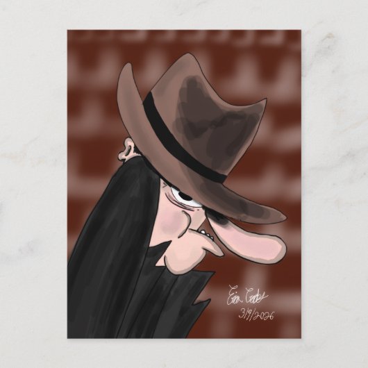 Sneaky villain cartoon character ポストカード (正面)