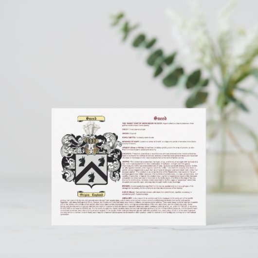 Sneed (意味) ポストカード (スタンド正面)