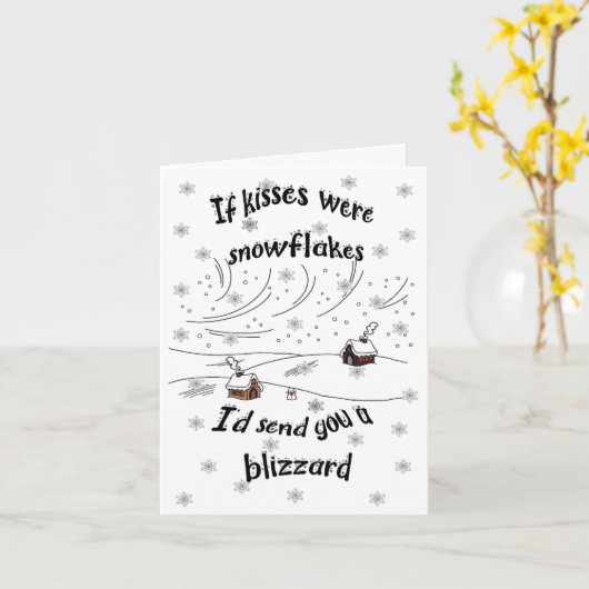 Sneeuwstorm kerst カード (黄色い花)