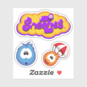 Sneezies Game Logo with Bonus Sneezies シール (シート)