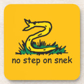 Snekを踏むなジョーク Gadsdenパロディ SnekRig x6 コースター (正面)