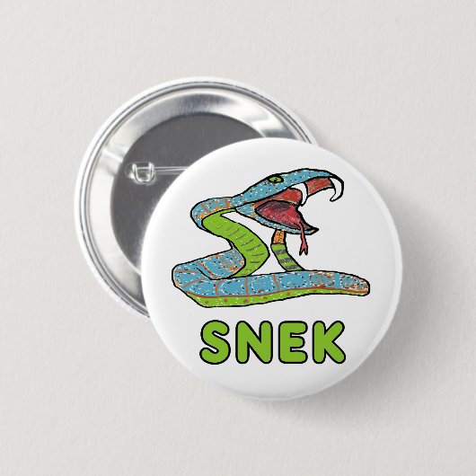 Snek (Snake) 缶バッジ (正面&裏面)