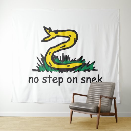 SnekRight ガズデン風刺 No step on snek ミーム タペストリー (インサイチュ(横))