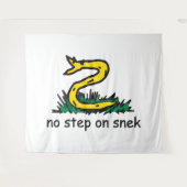 SnekRight ガズデン風刺 No step on snek ミーム タペストリー (正面(横))