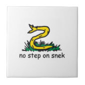 SnekRight ガズデン パロディー へびは踏むな タイル (正面)