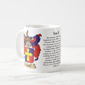 Snell、起源、意味および頂上のマグ コーヒーマグカップ (正面左)