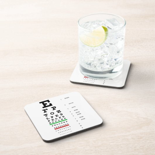 Snellenの視力検査表のコルクのコースター コースター (右側)