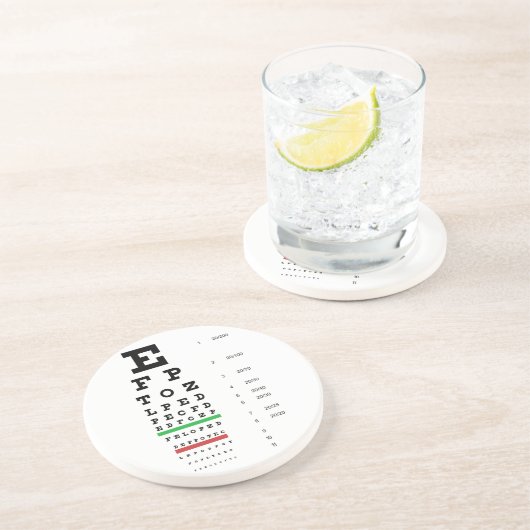 Snellenの視力検査表のコースター コースター (側面)