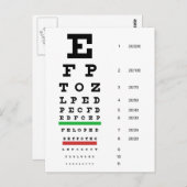 Snellenの視力検査表の郵便はがき ポストカード (正面/裏面)