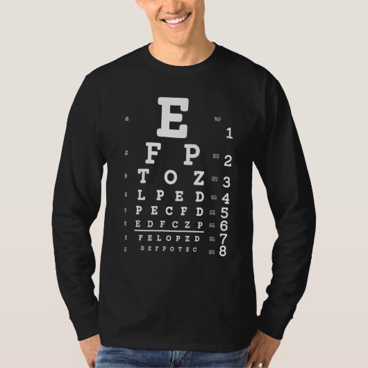 Snellenテストチャート検眼検査 – ユニセックス tシャツ (正面)