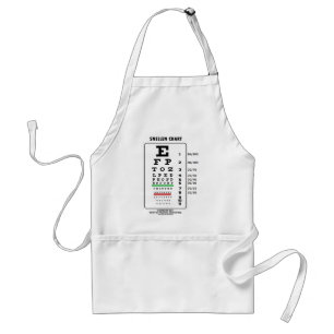 Snellen図表(医学の視力のテスト) スタンダードエプロン