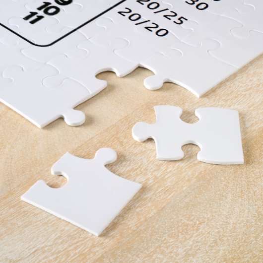 Snellen図表(目検査の図表) ジグソーパズル (側面)