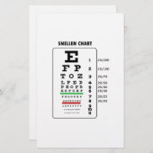 Snellen図表(目検査の図表) 便箋 (正面/裏面)