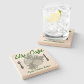 SnerkのUluのカフェの砂岩コースター ストーンコースター (横)