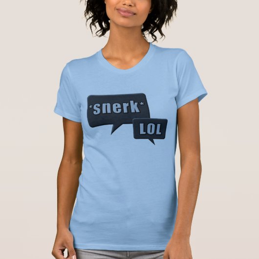 Snerk LOLの青いデザイン Tシャツ (正面)