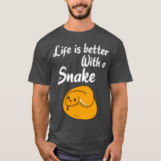 SNES Life is better with a Snake (5) Tシャツ