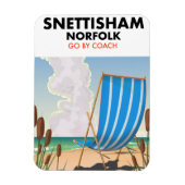 Snettisham ノーフォーク ビーチポスター マグネット (縦)