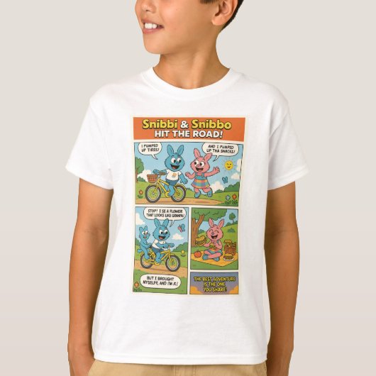 Snibbi & Snibbo カートゥーンTシャツ Tシャツ (正面)