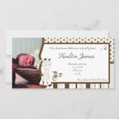 Snicker Doodle Giraffe写真誕生のお知らせ 案内状 (正面)