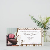 Snicker Doodle Giraffe写真誕生のお知らせ 案内状 (スタンド正面)