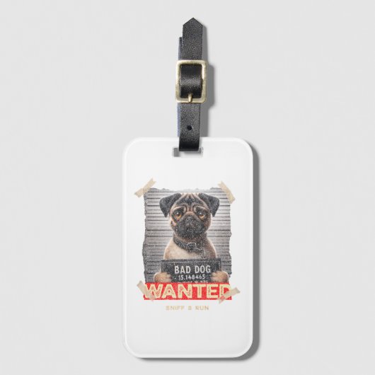 Sniff & Run Pug: Adorable Fugitive on the Loose! ラゲッジタグ (正面縦)