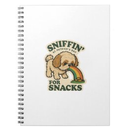 Sniffin' Snacks Shih Tzu St.Patrick's Day ノートブック