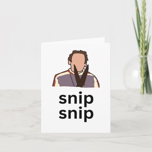 Snip Snip - Congrats on the Vasectomy / Get Well サンキューカード (正面)