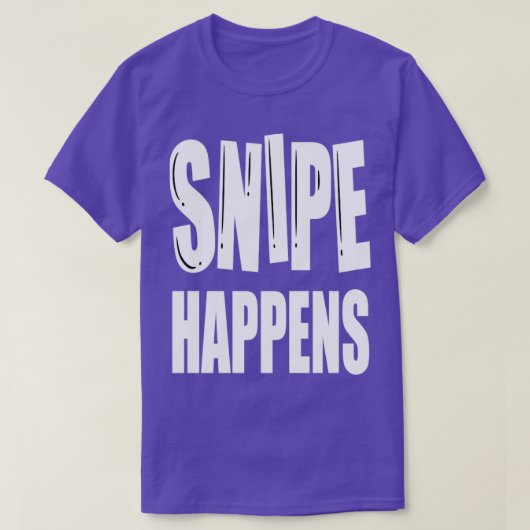 Snipe Occues Snipeおもしろい狩り Tシャツ (デザイン正面)