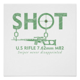 Sniper Rifle 7.62 M82 軍隊 ポスター